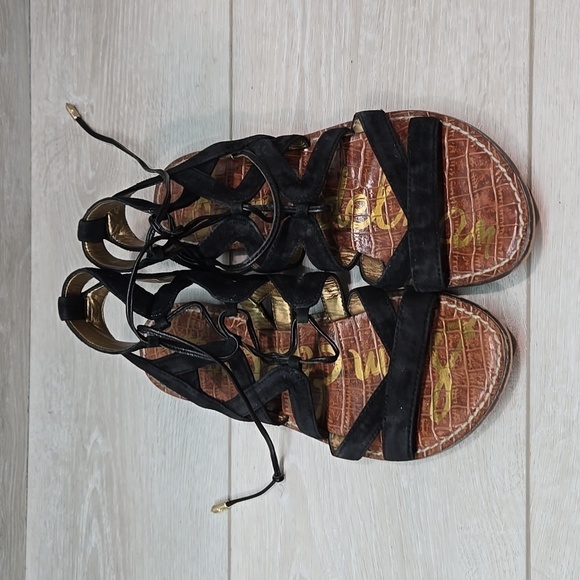 Sam Edelman Womens Gemma Gladiator Lace Up Sandals Flats shoes sz 6 - Picture 4 of 11